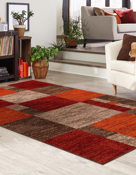 Multicolor 5' 3 x 8' Autumn Rectangle Area Rug Discounted Clearance Final Sale 100% Polypropylene Durable Jute Backing Living Dining Room Bedroom Office Modern Decor Carpet for Sale at Rug Engine