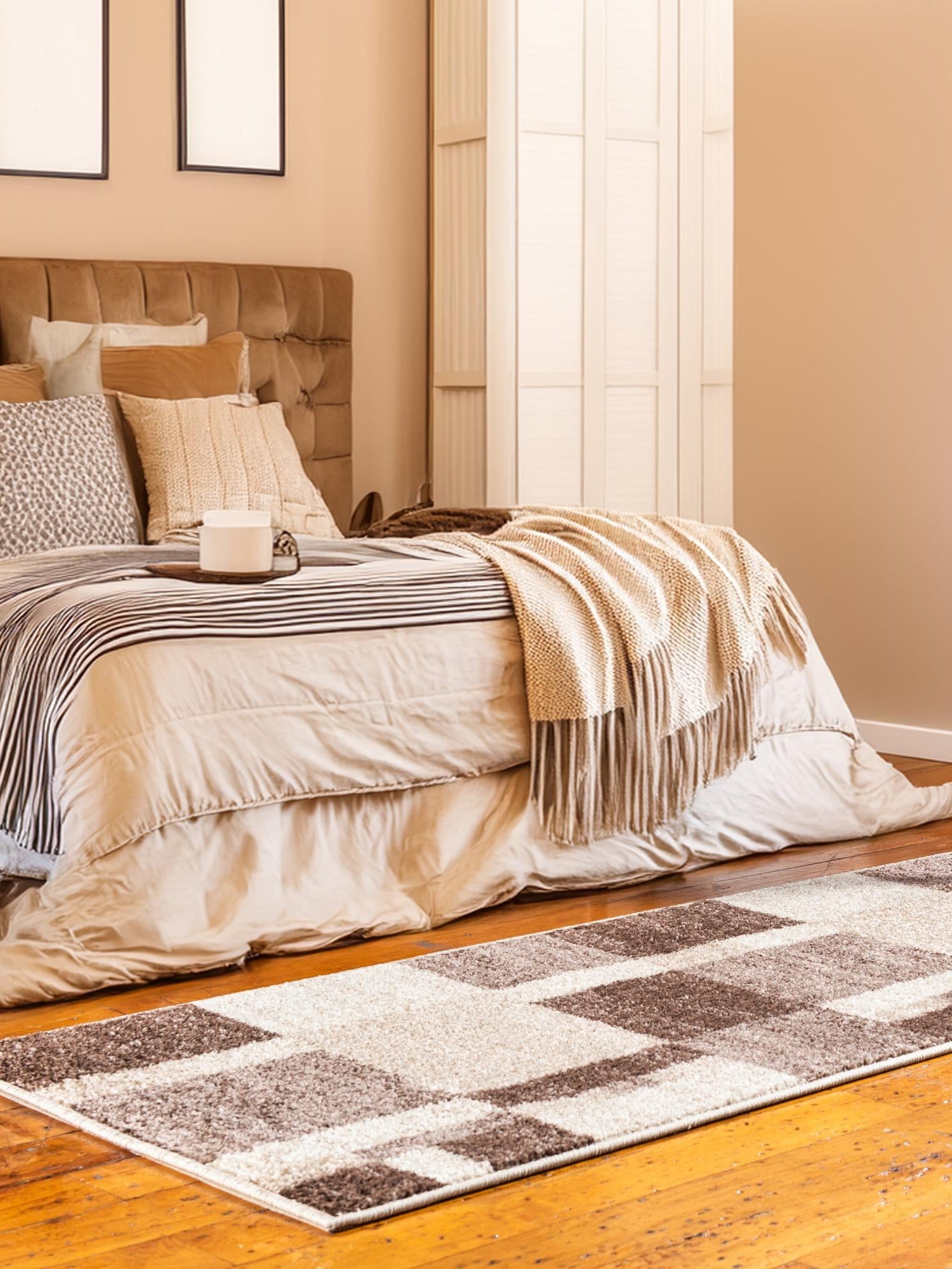 Light Brown 2' 7 x 12' Autumn Runner Area Rug 100% Polypropylene Durable Jute Backing Living Dining Room Bedroom Office Modern Decor Carpet for Sale at Rug Engine