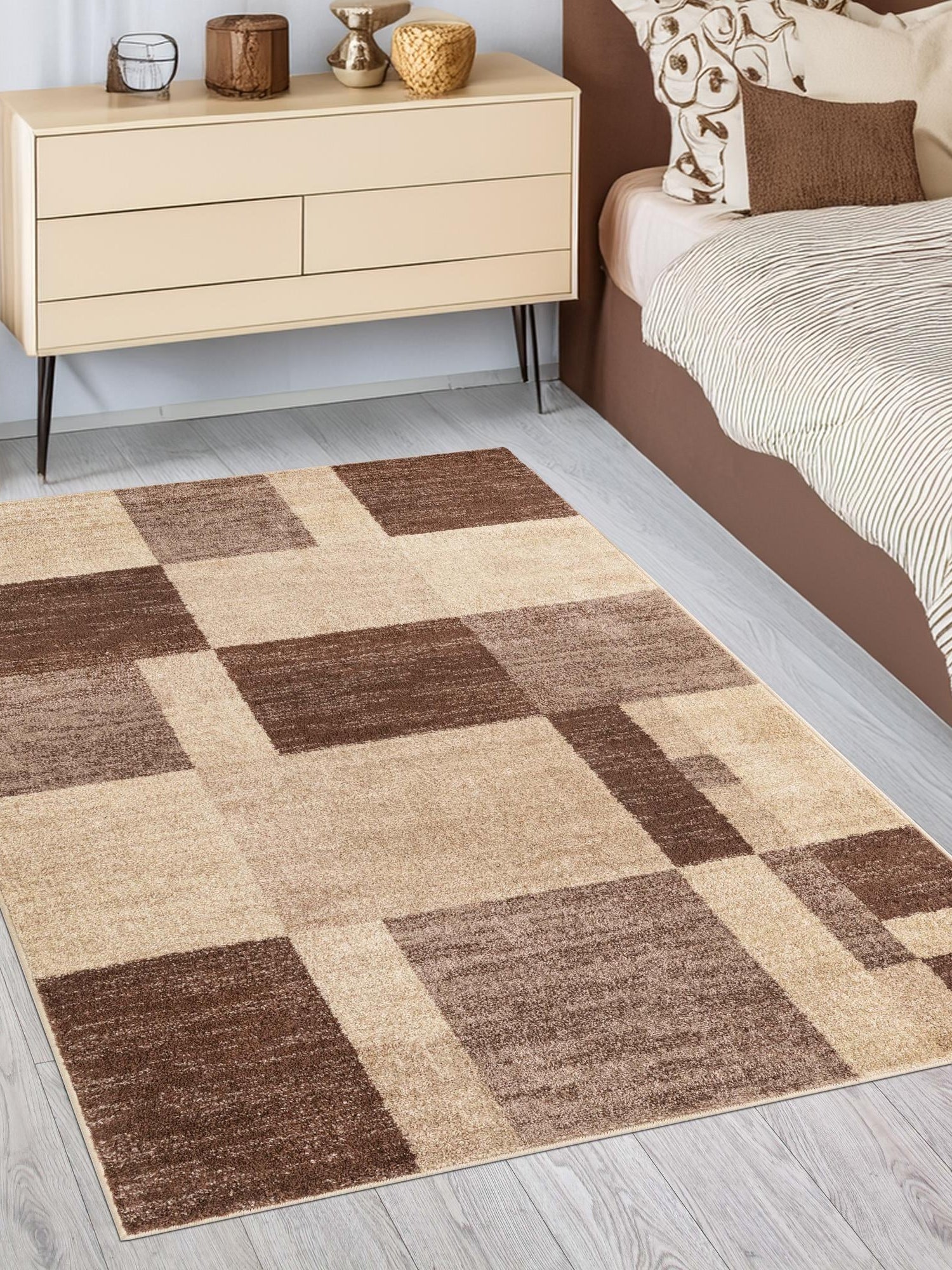 Light Brown 4' 1 x 6' 1 Autumn Rectangle Area Rug 100% Polypropylene Durable Jute Backing Living Dining Room Bedroom Office Modern Decor Carpet for Sale at Rug Engine