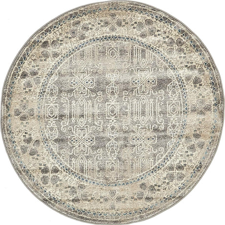 Gray 4' 1 x 4' 1 Salzburg Round Area Rug