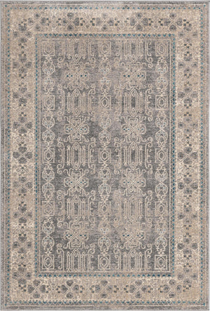 Gray 4' 1 x 6' 1 Salzburg Rectangle Area Rug Stain Resistant Easy Clean Traditional Classic Design Durable Carpet for Affordable Interior Home Decorating for Sale at Rug Engine