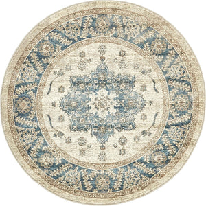 Cream 4' 1 x 4' 1 Salzburg Round Area Rug