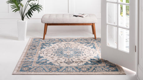 Cream 8' x 8' Salzburg Square Area Rug