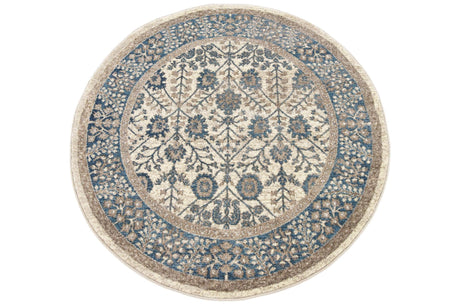 Cream 4' 1 x 4' 1 Salzburg Round Area Rug