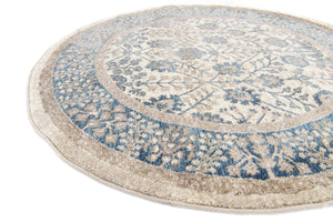 Cream 4' 1 x 4' 1 Salzburg Round Area Rug