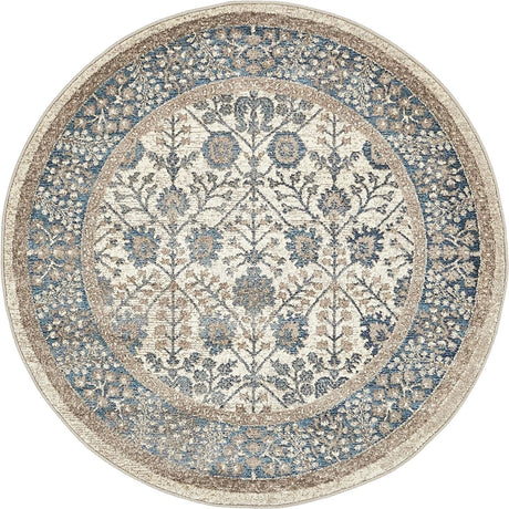 Cream 4' 1 x 4' 1 Salzburg Round Area Rug