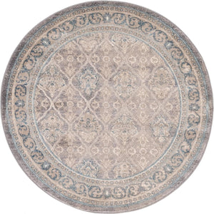 Gray 4' 1 x 4' 1 Salzburg Round Area Rug