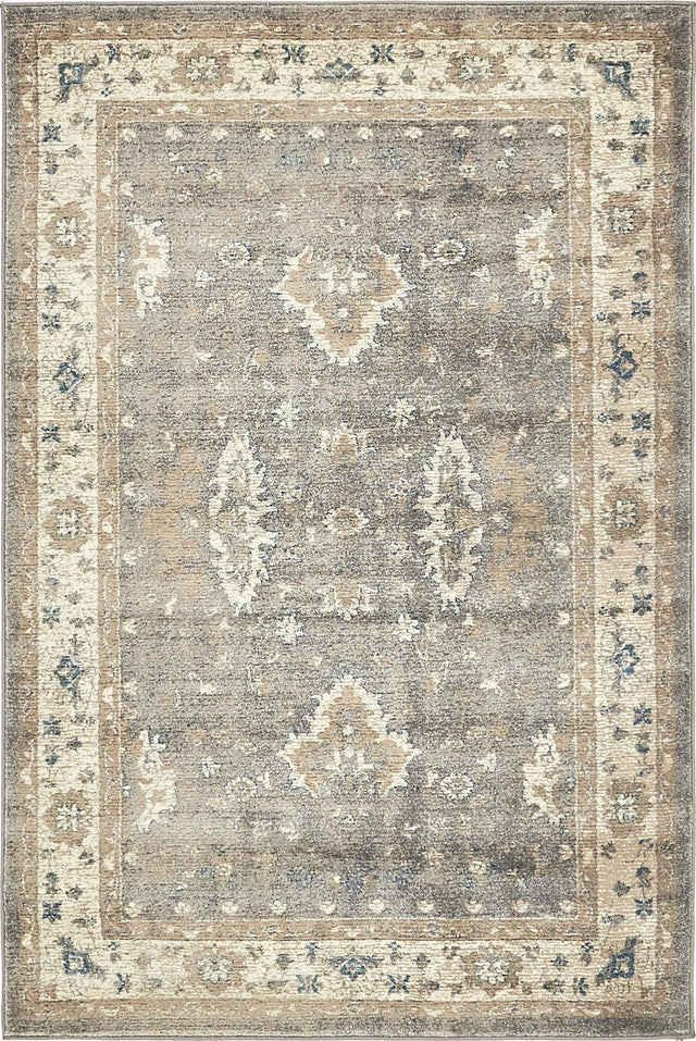 Gray 4' 1 x 6' 1 Salzburg Rectangle Area Rug