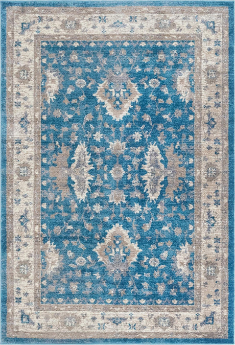 Light Blue 4' 1 x 6' 1 Salzburg Rectangle Area Rug