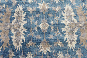 Light Blue 5' x 5' Salzburg Round Area Rug