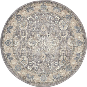 Gray 4' 1 x 4' 1 Salzburg Round Area Rug