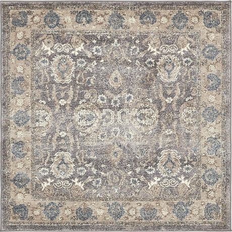 Gray 4' x 4' Salzburg Square Area Rug