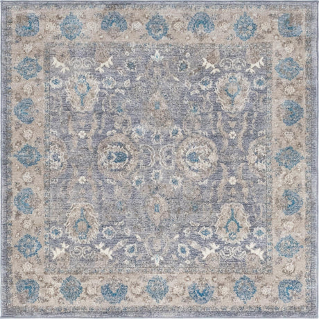 Gray 5' 1 x 5' 1 Salzburg Square Area Rug