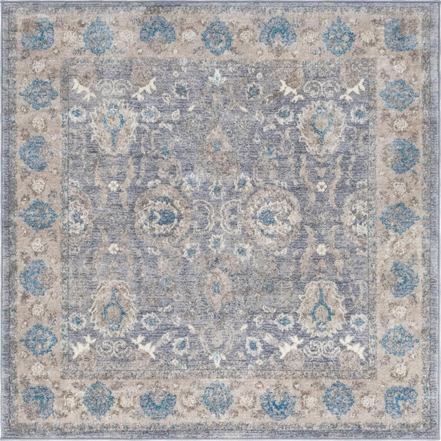 Gray 5' 1 x 5' 1 Salzburg Square Area Rug