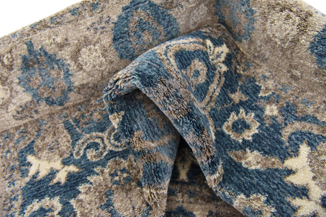 Light Blue 5' x 5' Salzburg Square Area Rug