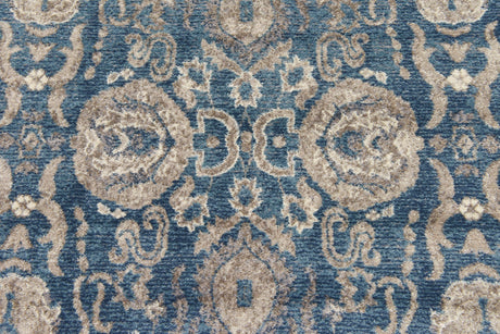 Light Blue 5' x 5' Salzburg Square Area Rug