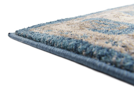 Light Blue 5' x 5' Salzburg Square Area Rug