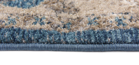 Light Blue 5' x 5' Salzburg Square Area Rug