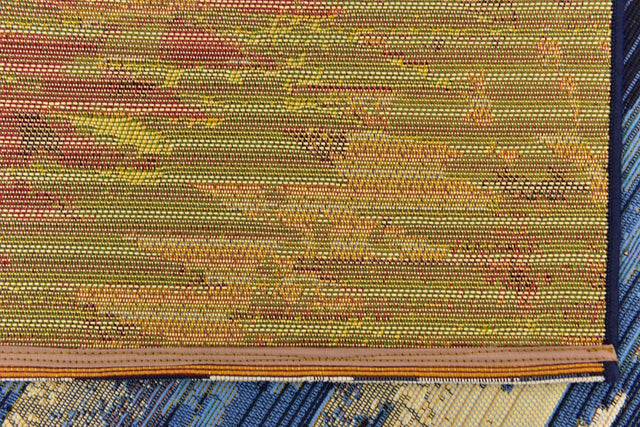 Blue 6' 1 x 6' 1 Outdoor Modern Square Area Rug Weather Resistant for Patio, Deck, Terrace, Balcony, Porch