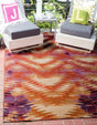 Red 2' 2 x 3' 1 Outdoor Modern Rectangle Area Rug Weather Resistant for Patio, Deck, Terrace, Balcony, Porch 100% Polypropylene Modern Outside Carpet for Sale at Rug Engine