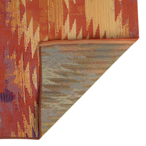 Red 5' 3 x 8' Outdoor Modern Rectangle Rug