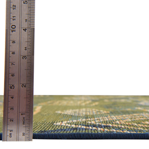 Blue 10' x 12' 2 Outdoor Modern Rectangle Rug
