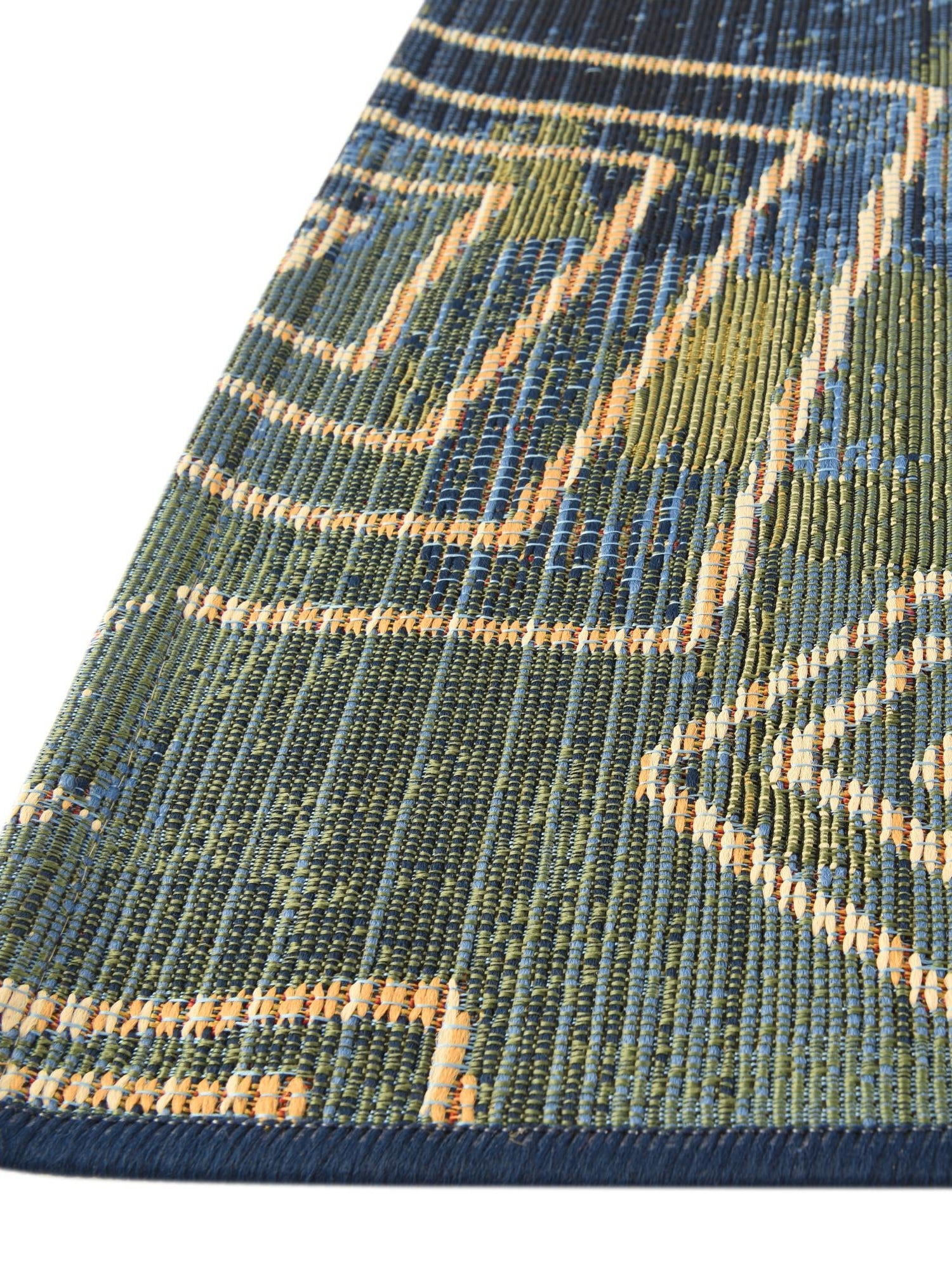 Blue 10' x 12' 2 Outdoor Modern Rectangle Area Rug Weather Resistant for Patio, Deck, Terrace, Balcony, Porch 100% Polypropylene Modern Outside Carpet for Sale at Rug Engine