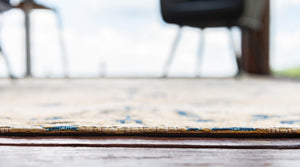Beige 2' x 6' 1 Outdoor Botanical Runner Rug