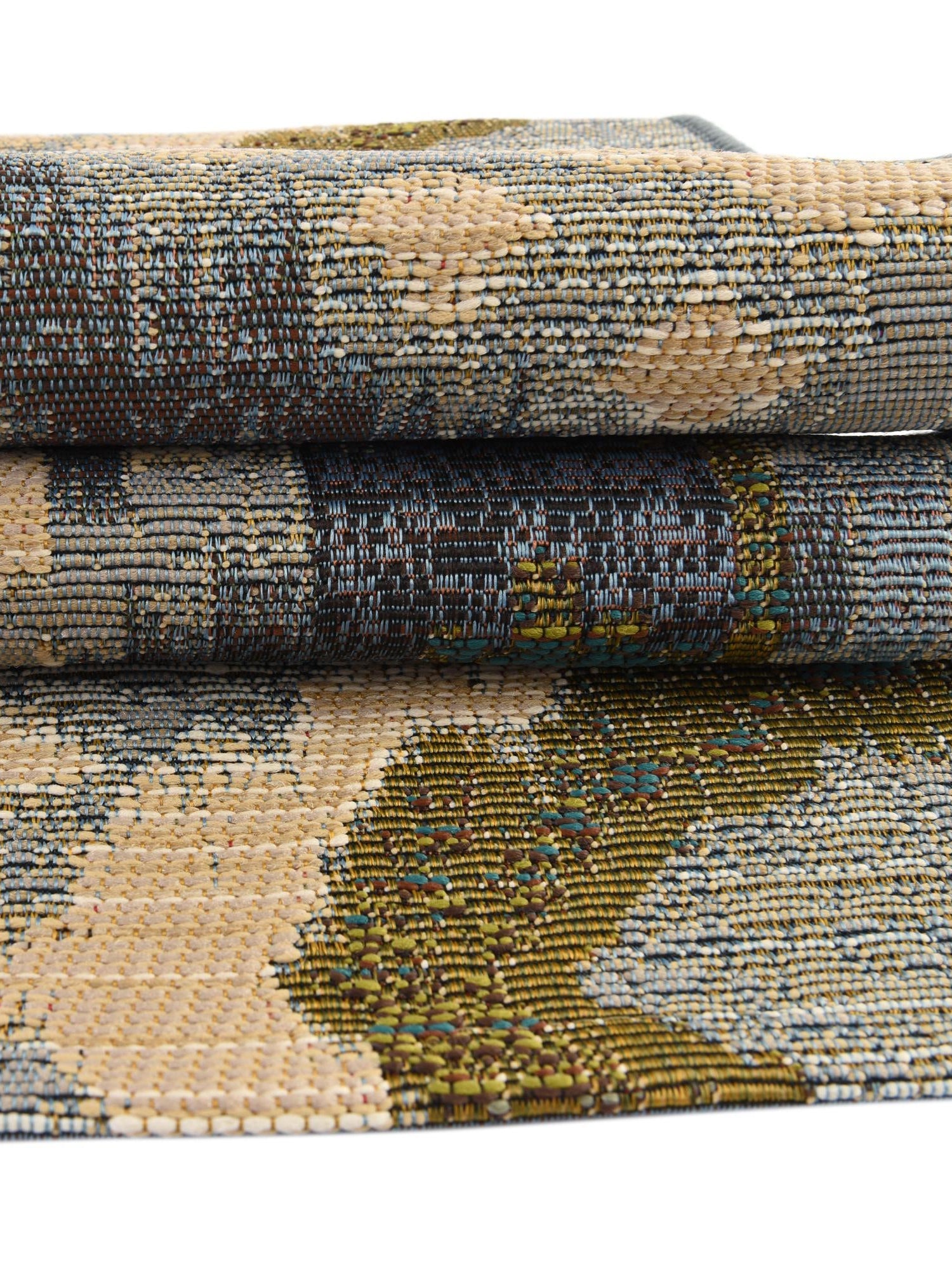 Blue 2' x 3' 11 Outdoor Modern Runner Area Rug Weather Resistant for Patio, Deck, Terrace, Balcony, Porch 100% Polypropylene Modern Outside Carpet for Sale at Rug Engine