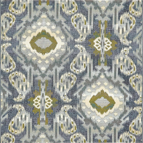 Blue 6' 1 x 6' 1 Outdoor Modern Square Rug