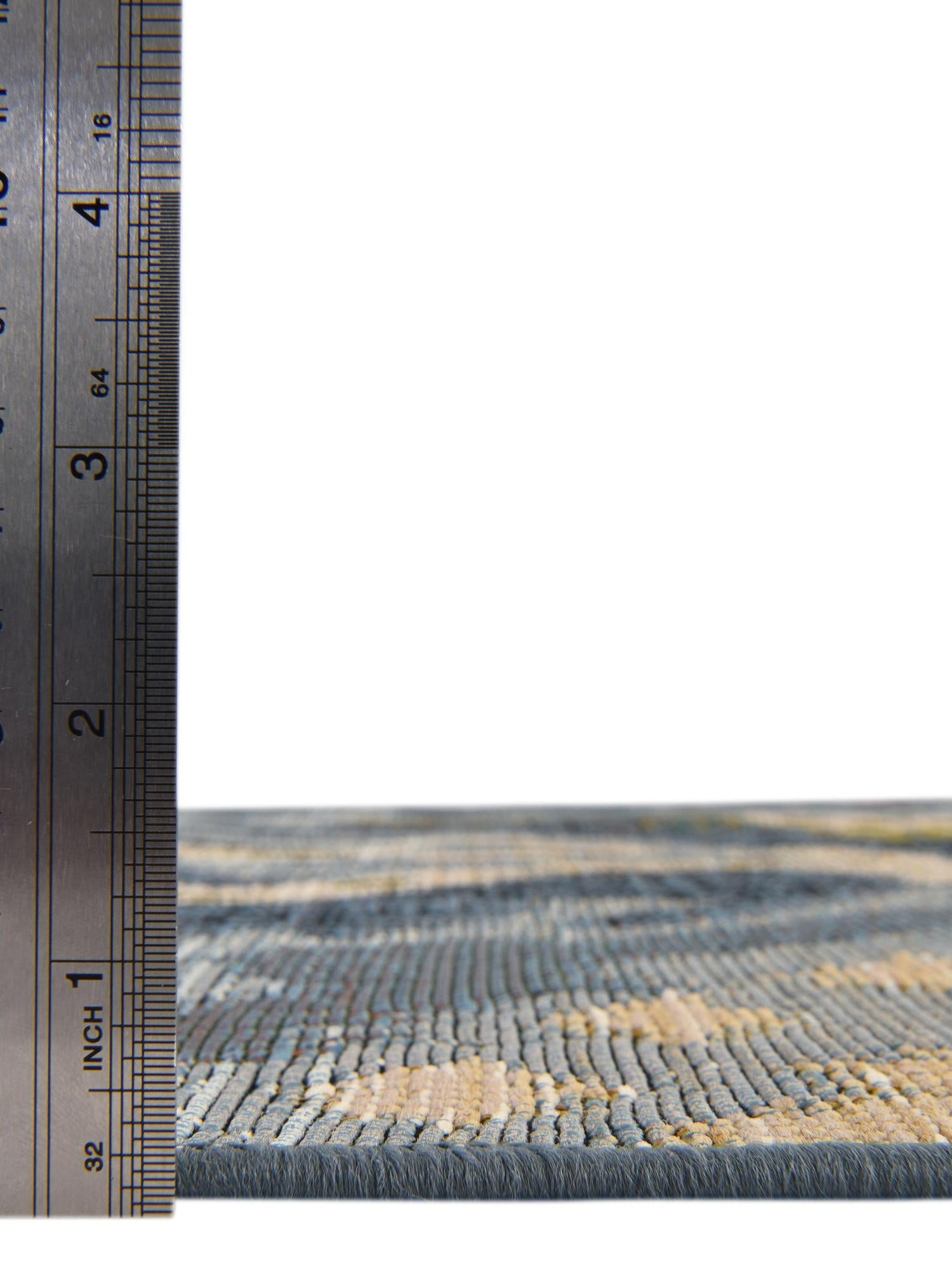 Blue 4' 1 x 6' 1 Outdoor Modern Rectangle Area Rug Weather Resistant for Patio, Deck, Terrace, Balcony, Porch 100% Polypropylene Modern Outside Carpet for Sale at Rug Engine