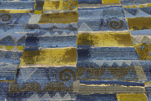 Blue 10' x 12' 2 Outdoor Modern Rectangle Rug