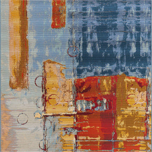 Multicolor 6' 1 x 6' 1 Outdoor Modern Square Rug