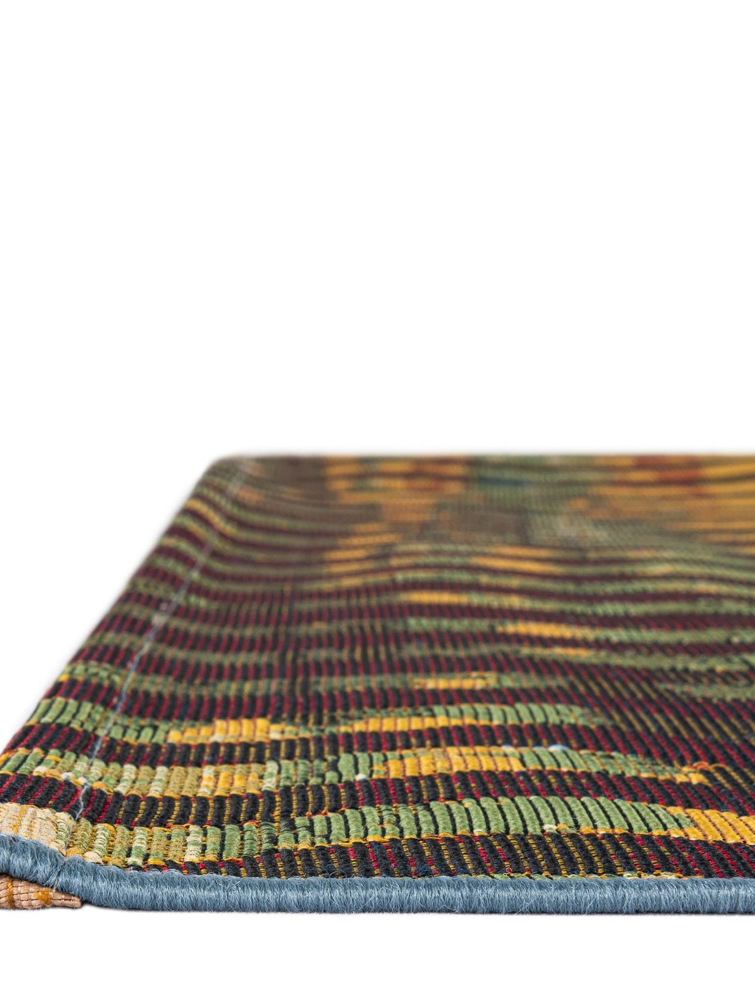 Multicolor 2' 7 x 9' Outdoor Modern Runner Area Rug Weather Resistant for Patio, Deck, Terrace, Balcony, Porch 100% Polypropylene Modern Outside Carpet for Sale at Rug Engine