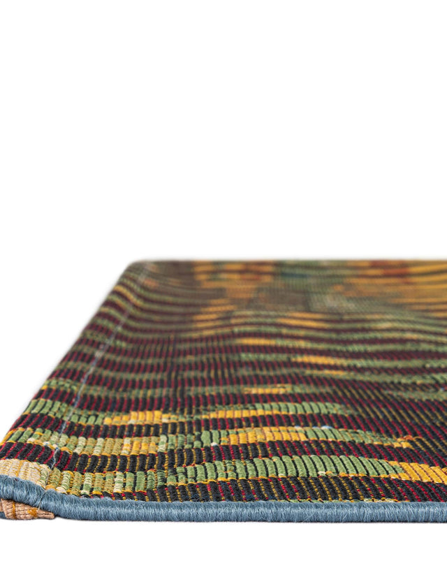 Multicolor 2' x 6' 1 Outdoor Modern Runner Rug