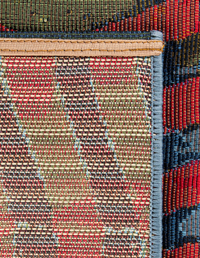Multicolor 2' x 6' 1 Outdoor Modern Runner Rug