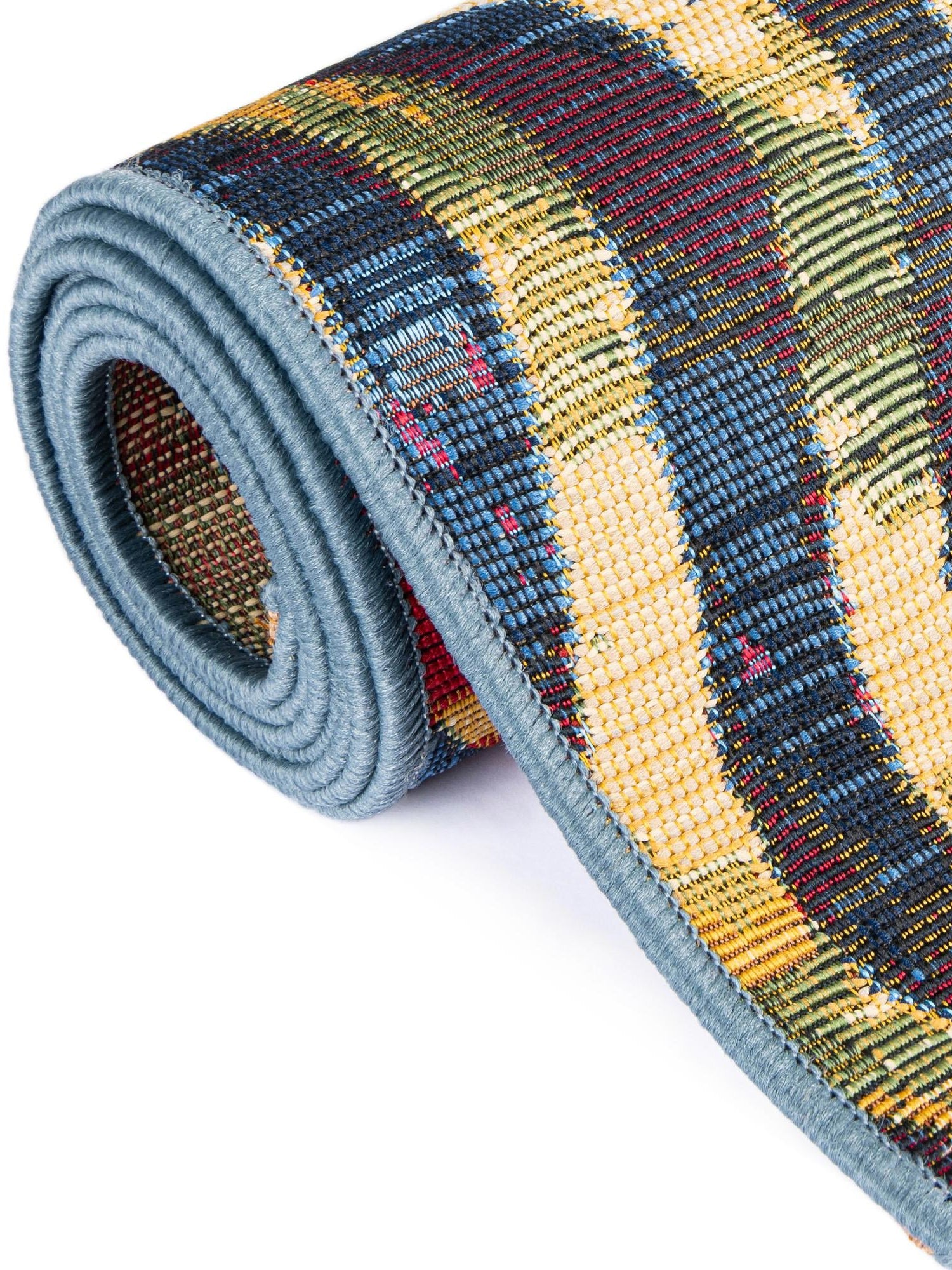 Multicolor 2' x 3' 11 Outdoor Modern Runner Area Rug Weather Resistant for Patio, Deck, Terrace, Balcony, Porch 100% Polypropylene Modern Outside Carpet for Sale at Rug Engine