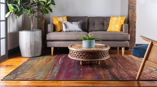 Multicolor 4' 1 x 6' 1 Outdoor Modern Rectangle Rug