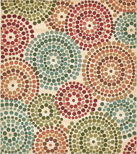 Beige 10' x 12' 2 Outdoor Modern Rectangle Rug