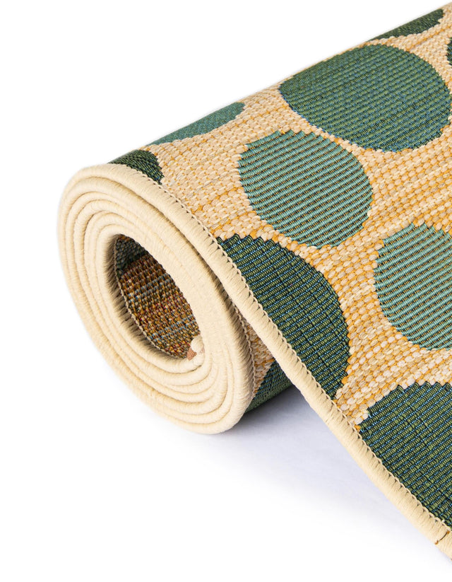 Beige 5' 1 x 5' 1 Outdoor Modern Round Rug