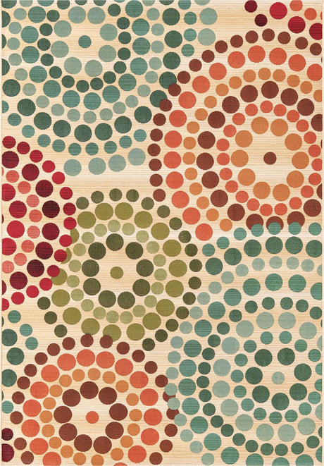 Beige 4' 1 x 6' 1 Outdoor Modern Rectangle Rug