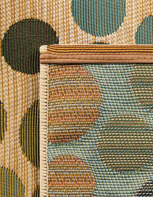 Beige 6' 1 x 9' Outdoor Modern Rectangle Rug