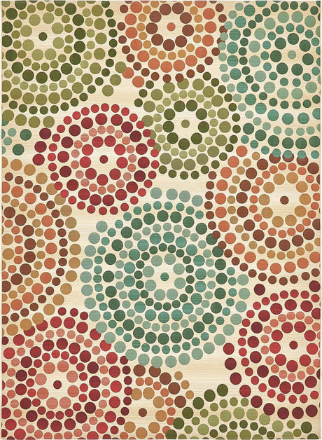 Beige 8' x 11' 4 Outdoor Modern Rectangle Rug