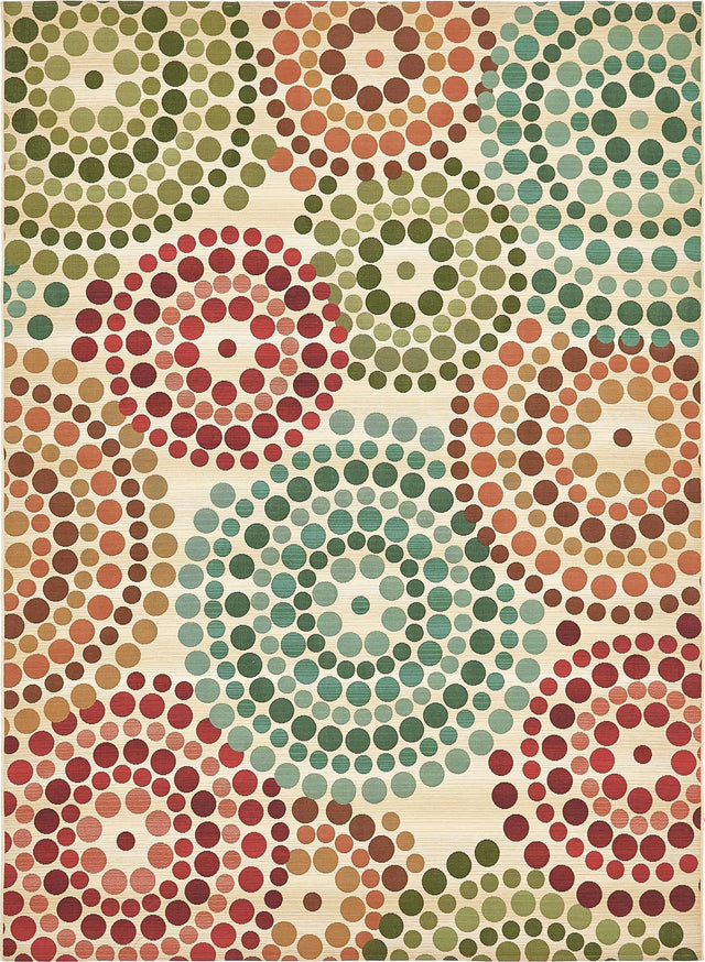 Beige 8' x 11' 4 Outdoor Modern Rectangle Rug