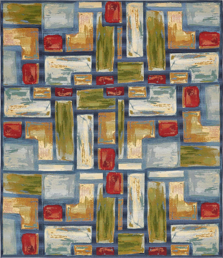 Multicolor 10' x 12' 2 Outdoor Modern Rectangle Rug