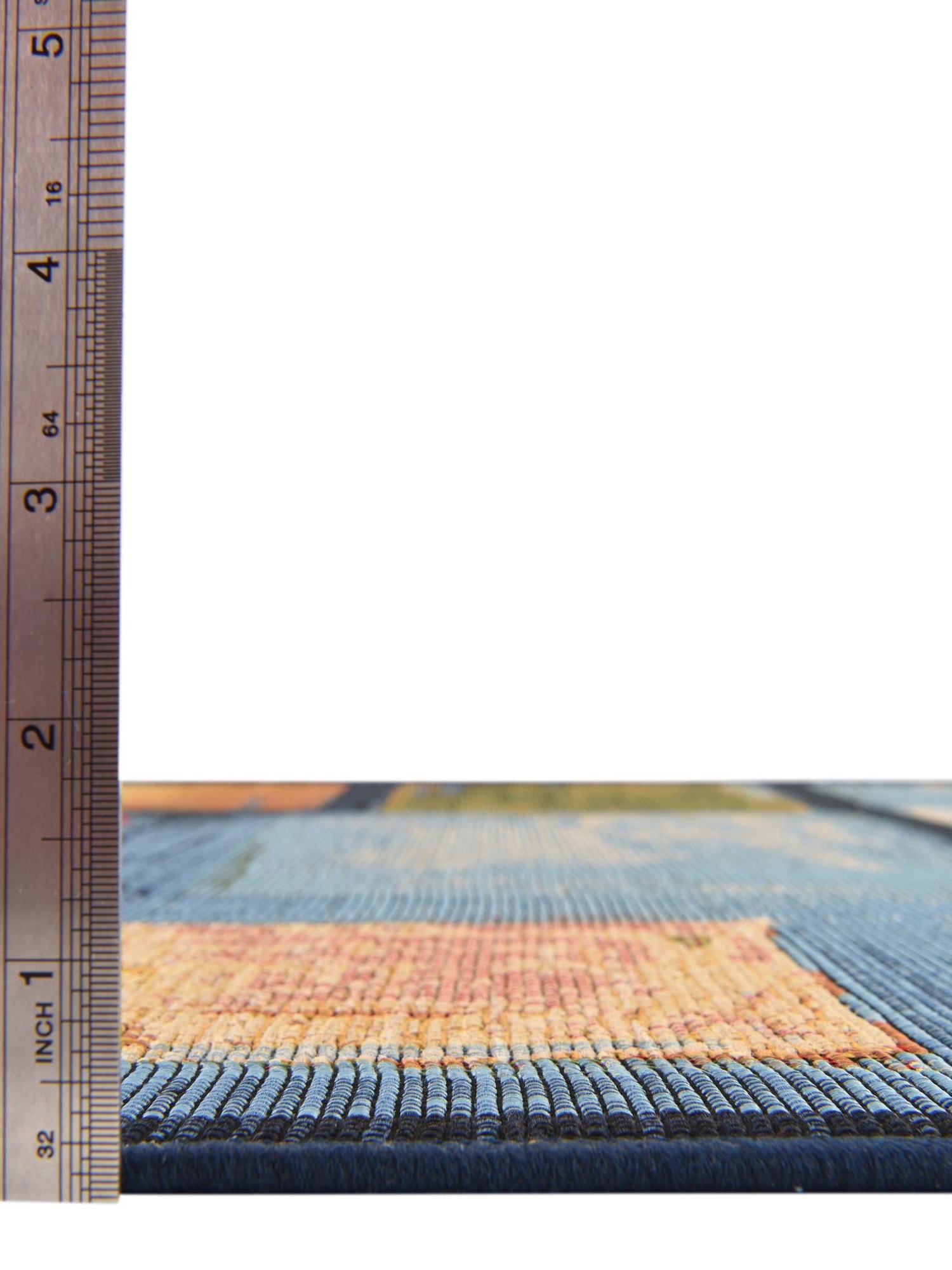 Multicolor 2' x 6' 1 Outdoor Modern Runner Area Rug Weather Resistant for Patio, Deck, Terrace, Balcony, Porch 100% Polypropylene Modern Outside Carpet for Sale at Rug Engine