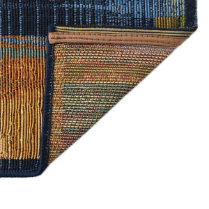 Multicolor 2' 7 x 12' Outdoor Modern Runner Area Rug Weather Resistant for Patio, Deck, Terrace, Balcony, Porch 100% Polypropylene Modern Outside Carpet for Sale at Rug Engine