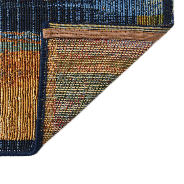 Multicolor 2' x 3' 11 Outdoor Modern Runner Area Rug Weather Resistant for Patio, Deck, Terrace, Balcony, Porch 100% Polypropylene Modern Outside Carpet for Sale at Rug Engine