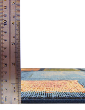 Multicolor 2' 7 x 2' 7 Outdoor Modern Round Area Rug Weather Resistant for Patio, Deck, Terrace, Balcony, Porch 100% Polypropylene Modern Outside Carpet for Sale at Rug Engine