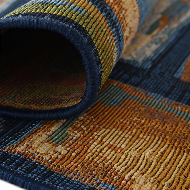 Multicolor 5' 3 x 8' Outdoor Modern Rectangle Rug